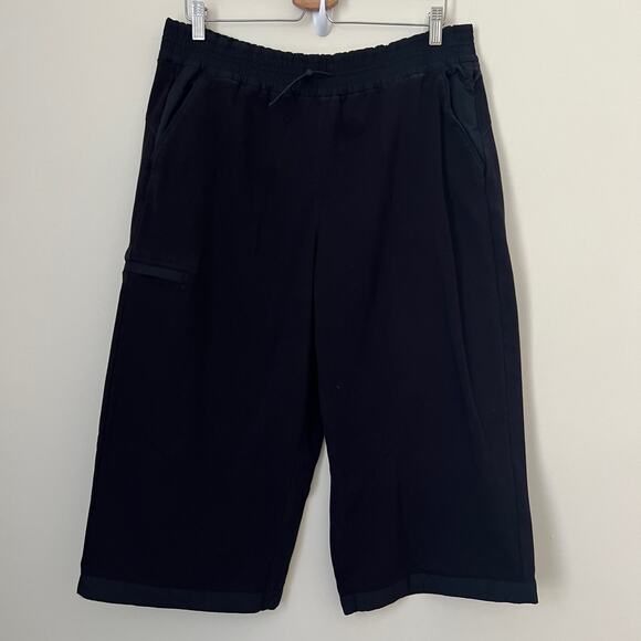 Athleta Womens Drawstring High Waisted Wide Leg Sport Pants Fleece Lined Size XL - Picture 1 of 12